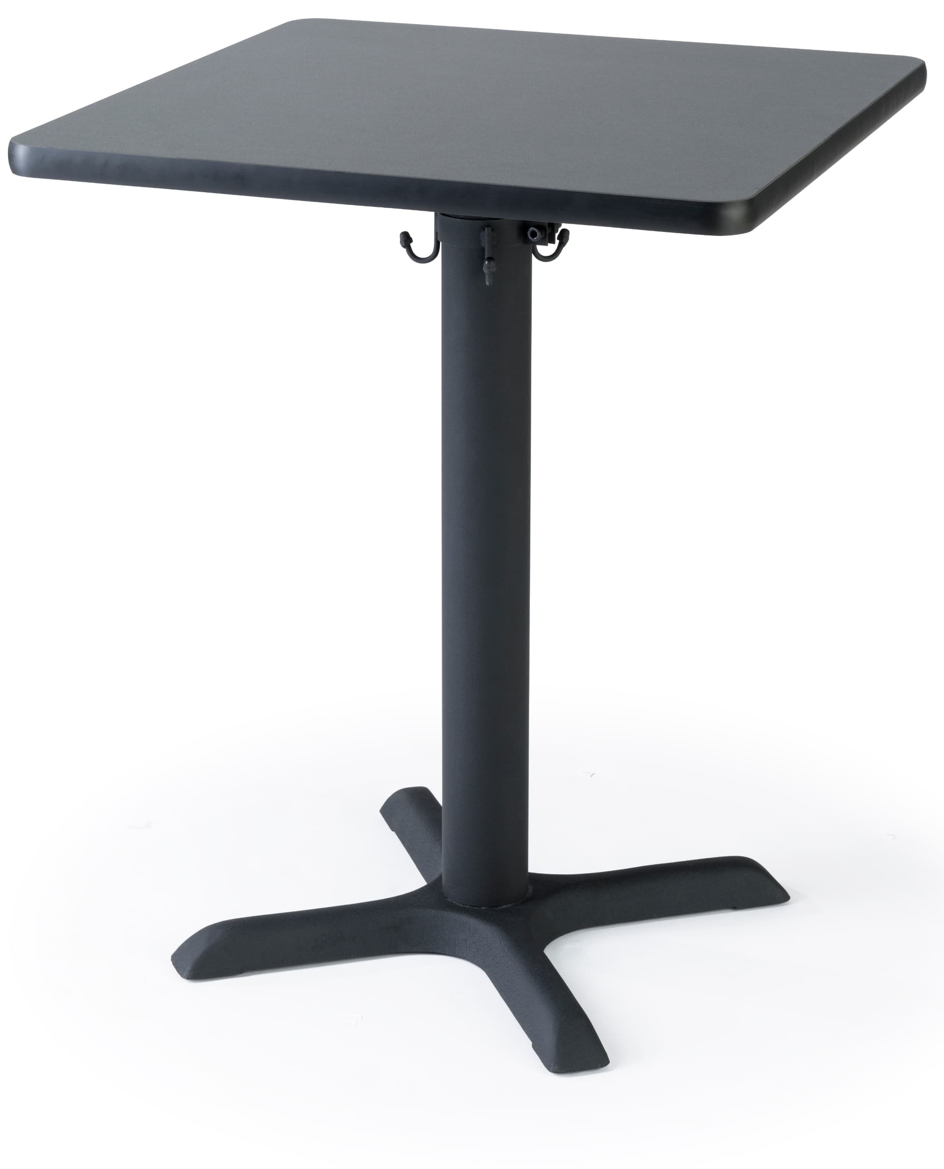 Square café table is 30" tall