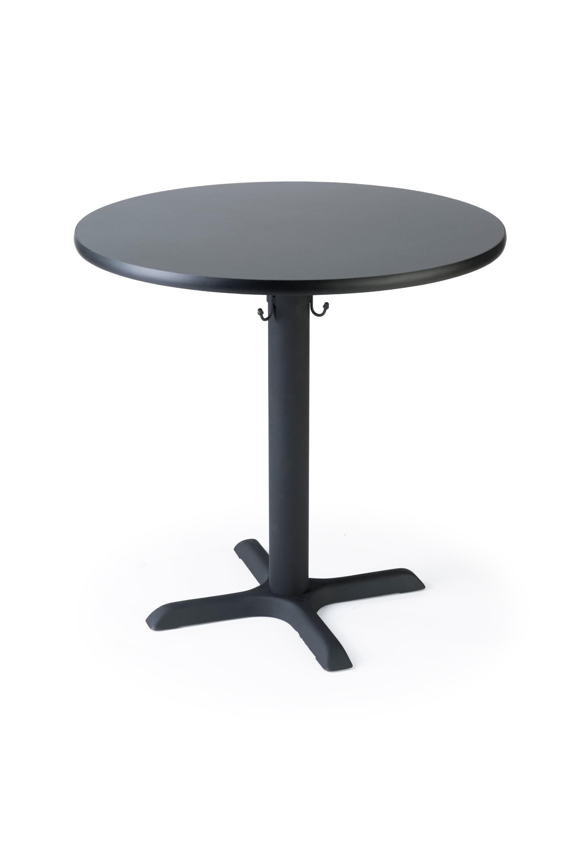 Round restaurant dining table seats four
