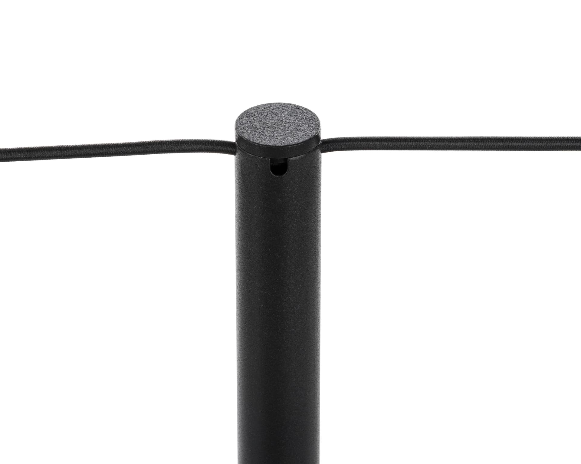Post Top of the 10-Stanchion Black Museum Barrier System