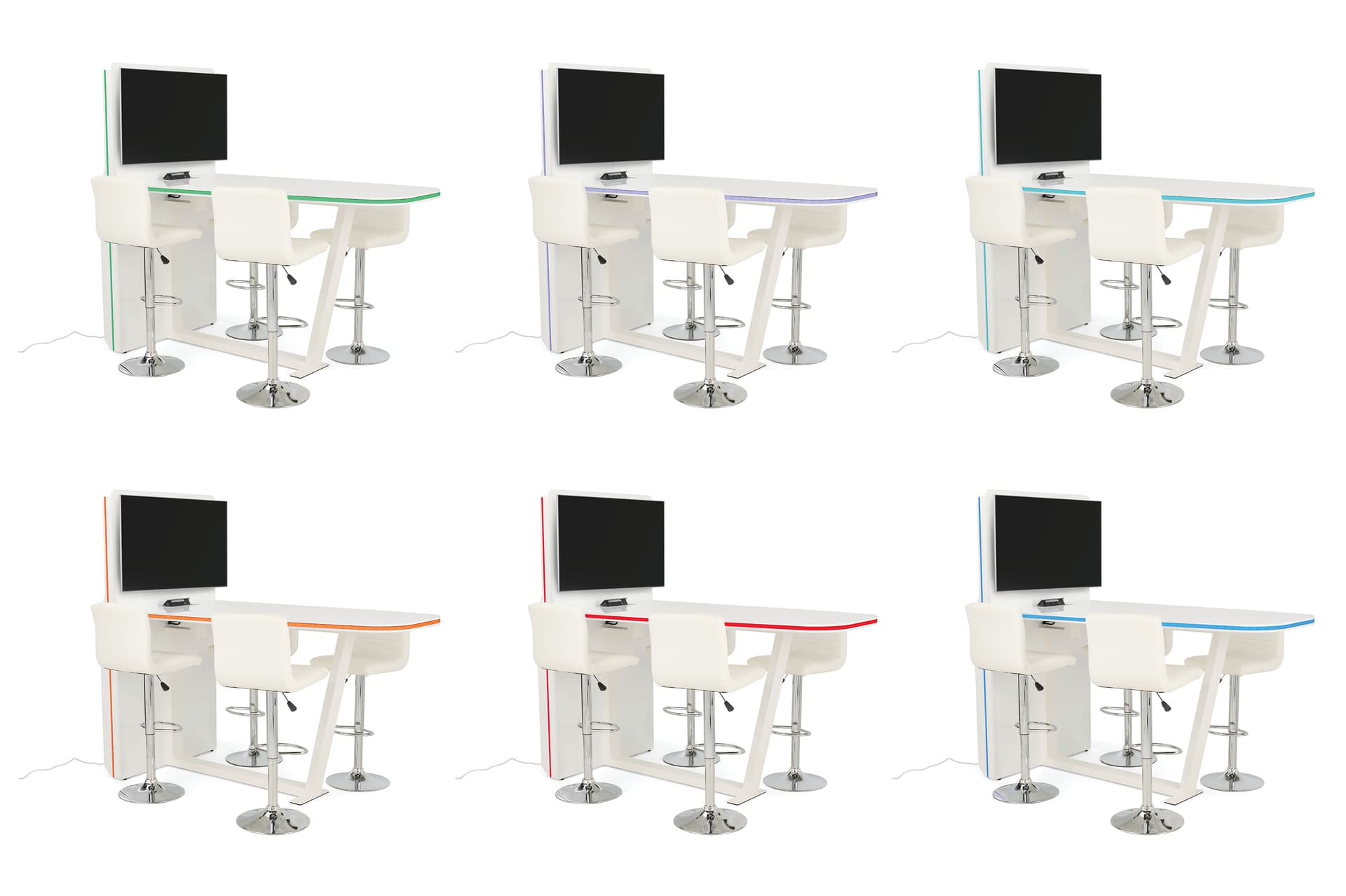 Multimedia conference table with remote control
