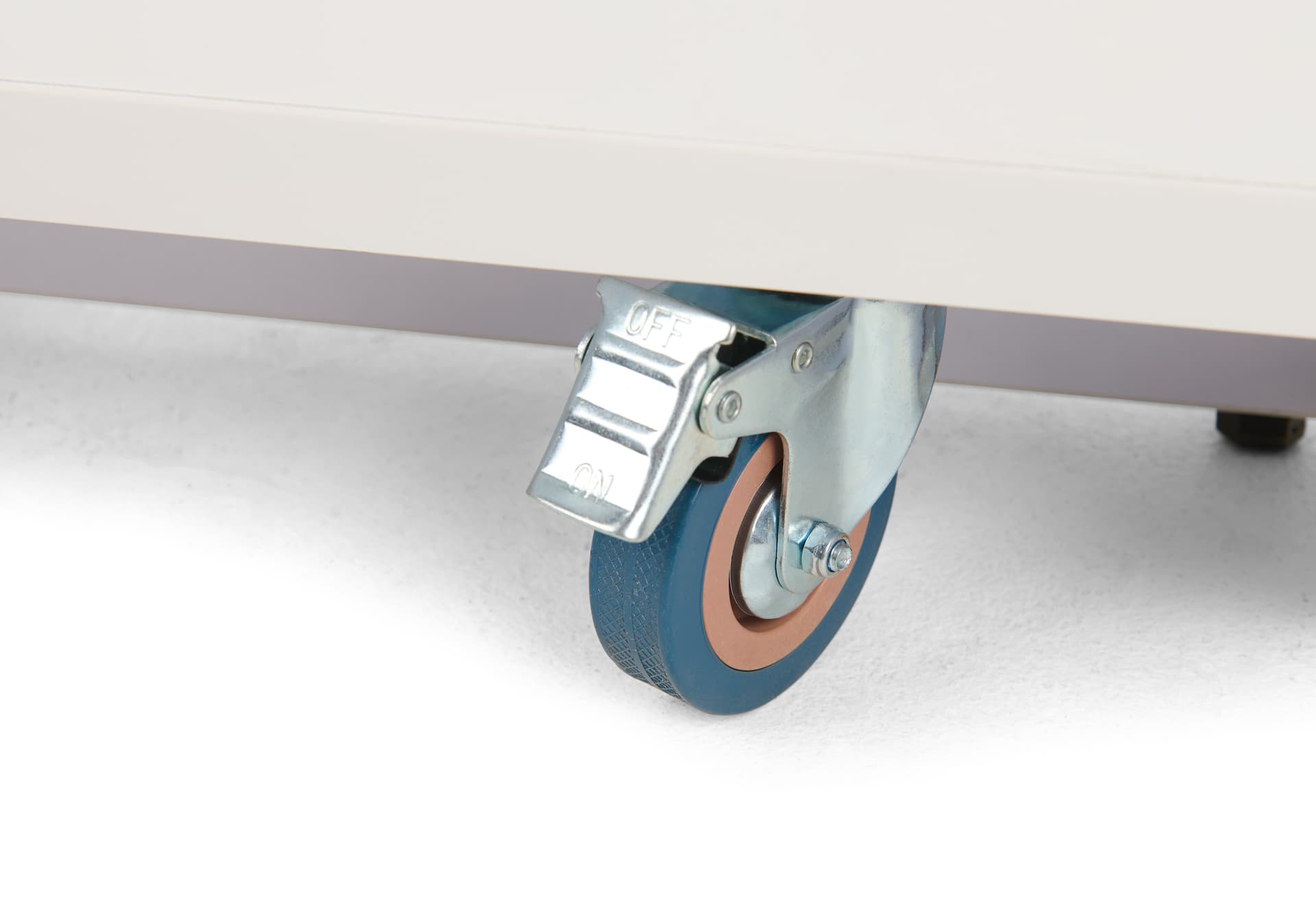 Multimedia conference table with locking casters