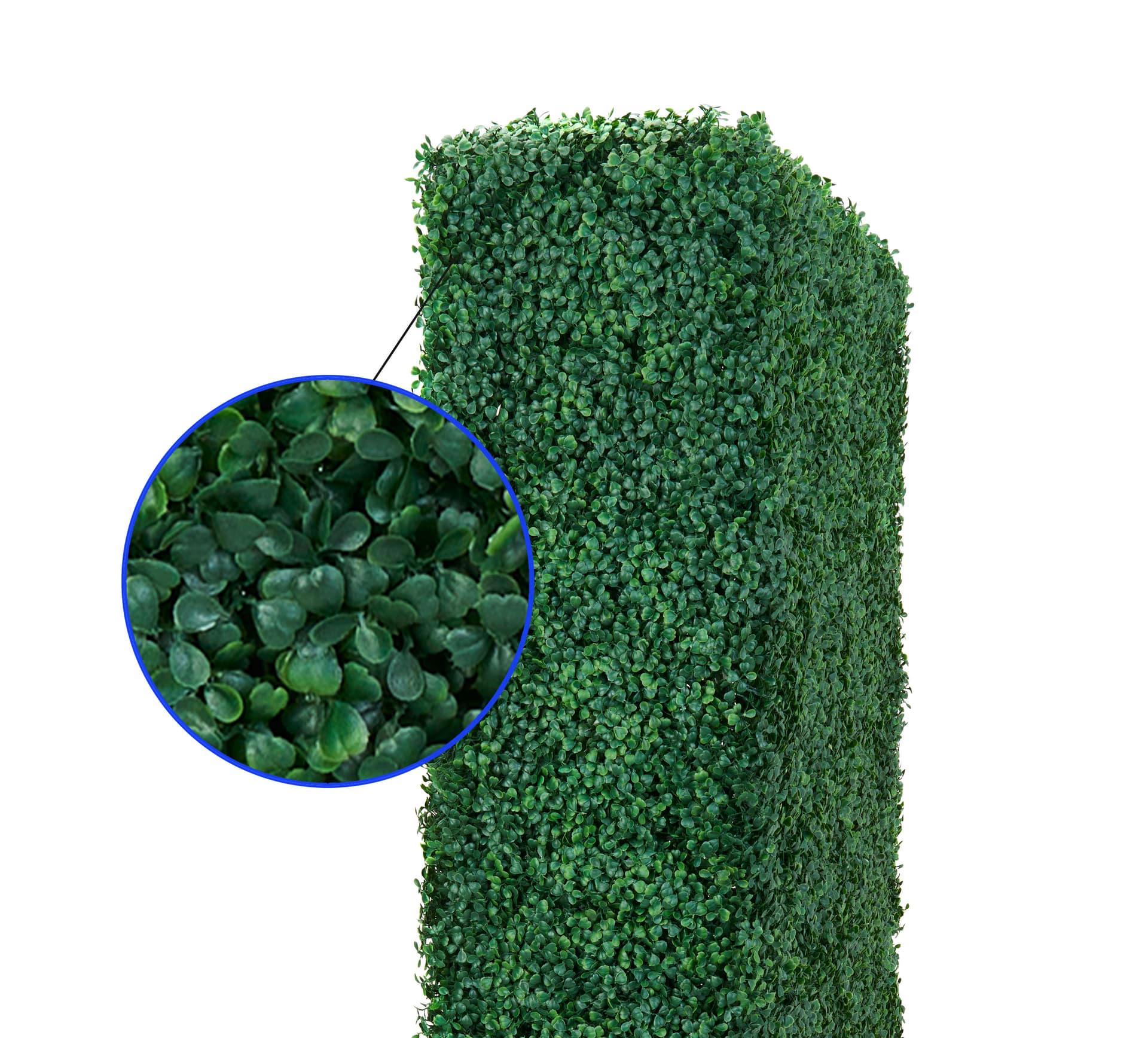 Artificial boxwood hedge with planter box with realistic looking design