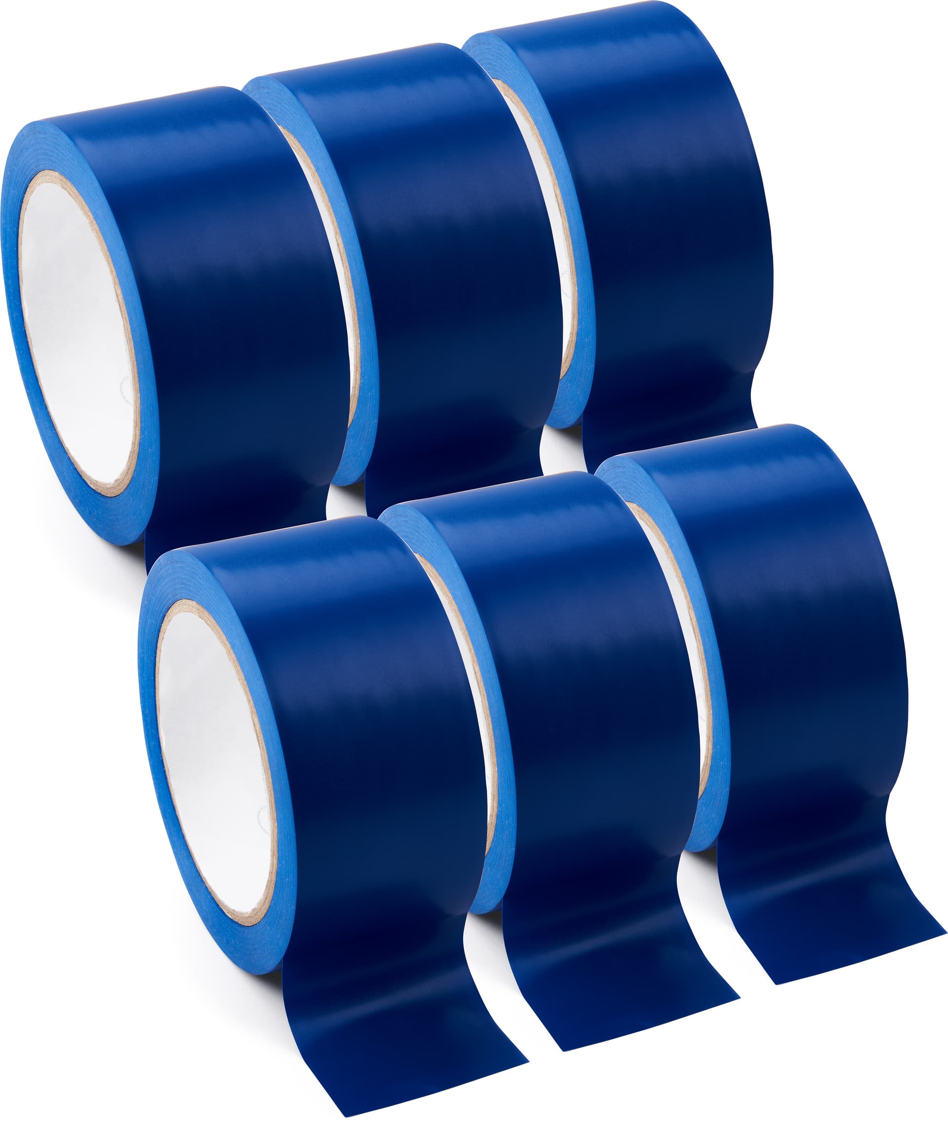 Blue vinyl floor tape is water resistant