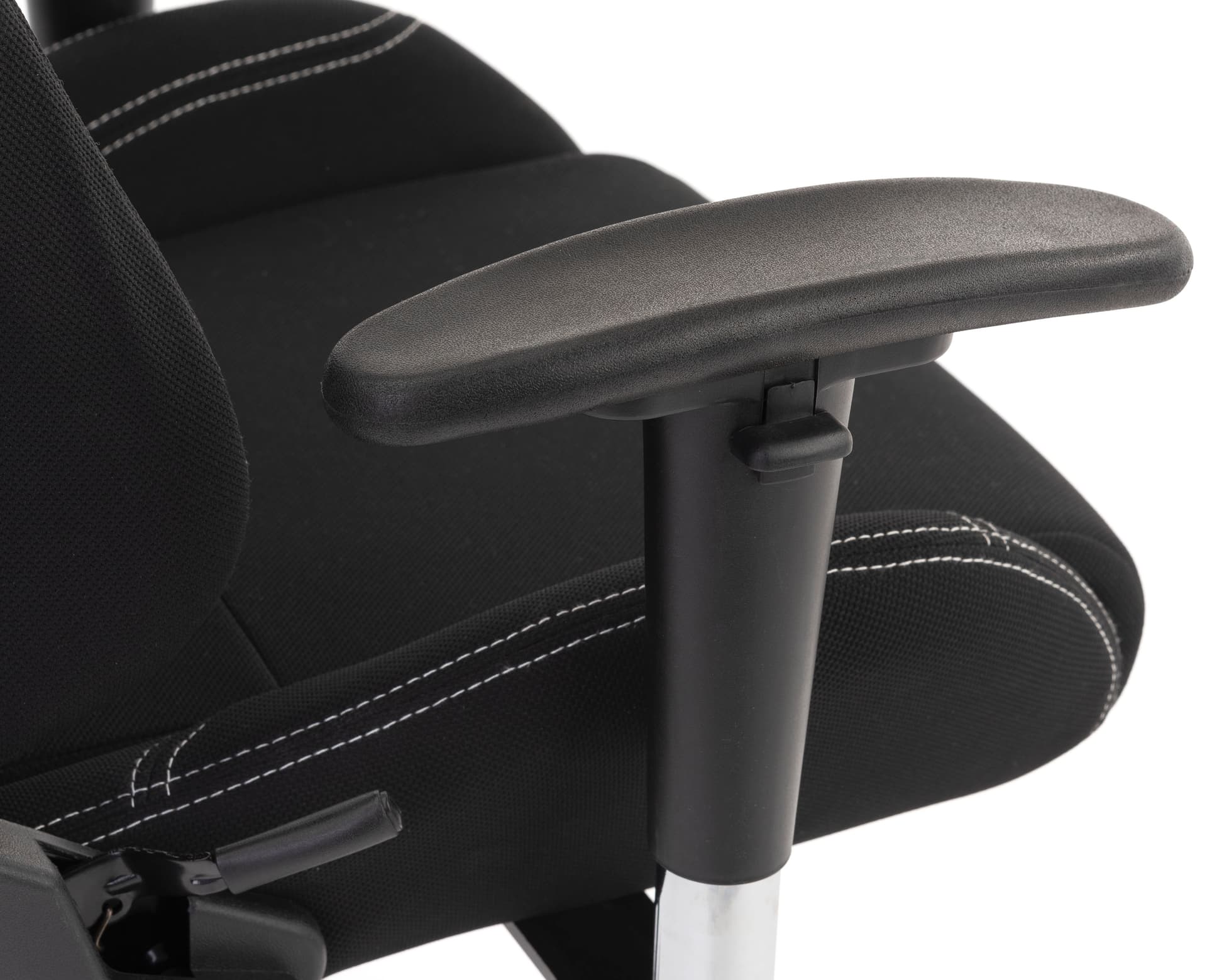 PC gaming chair with double stitch design and adjustable armrest