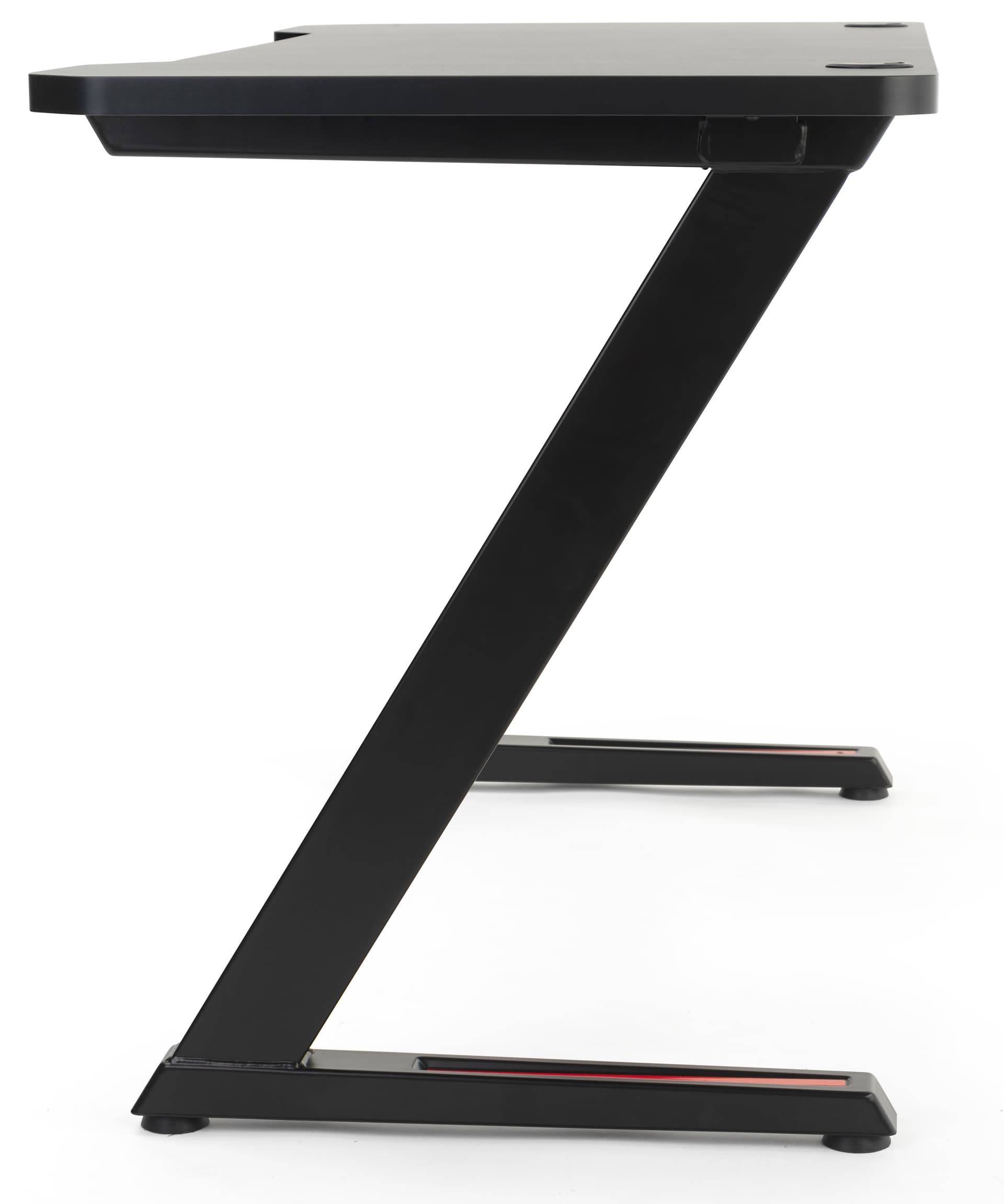 Rectangular gaming desk computer table with z-shaped design 