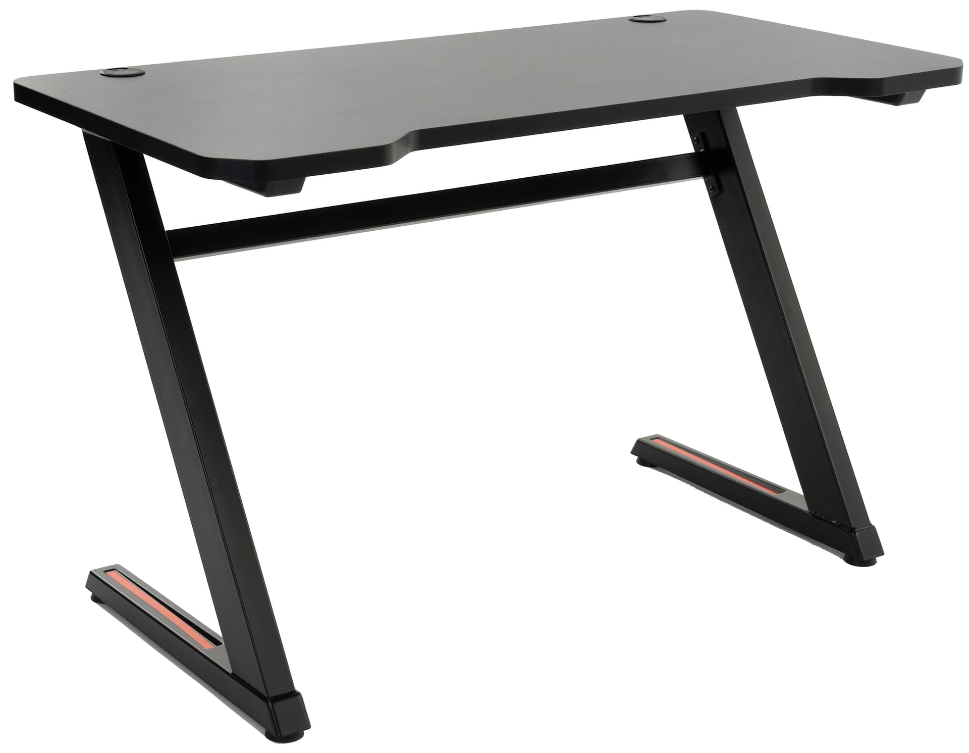 Gaming desk computer table with sleek curved-edge design 
