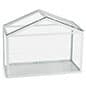 17.75 x 14 Glass Card Box w/ Hinged Top Loading Doors, Countertop - White