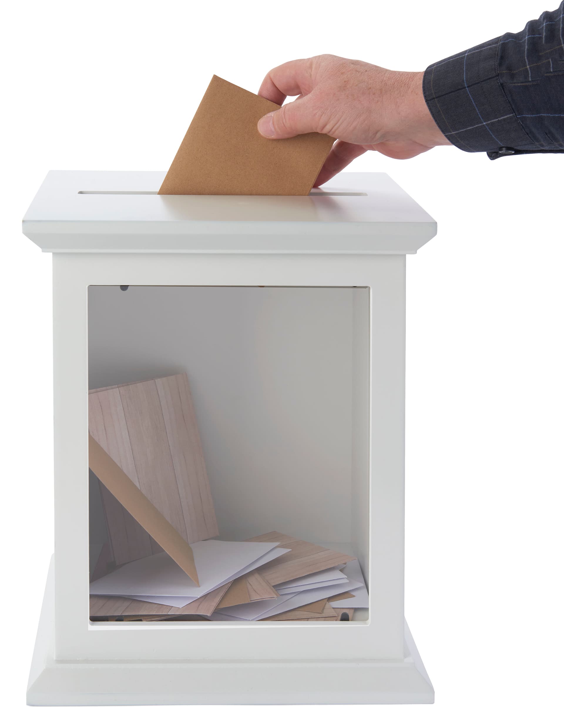 White card box with photo frame and top slot insert 