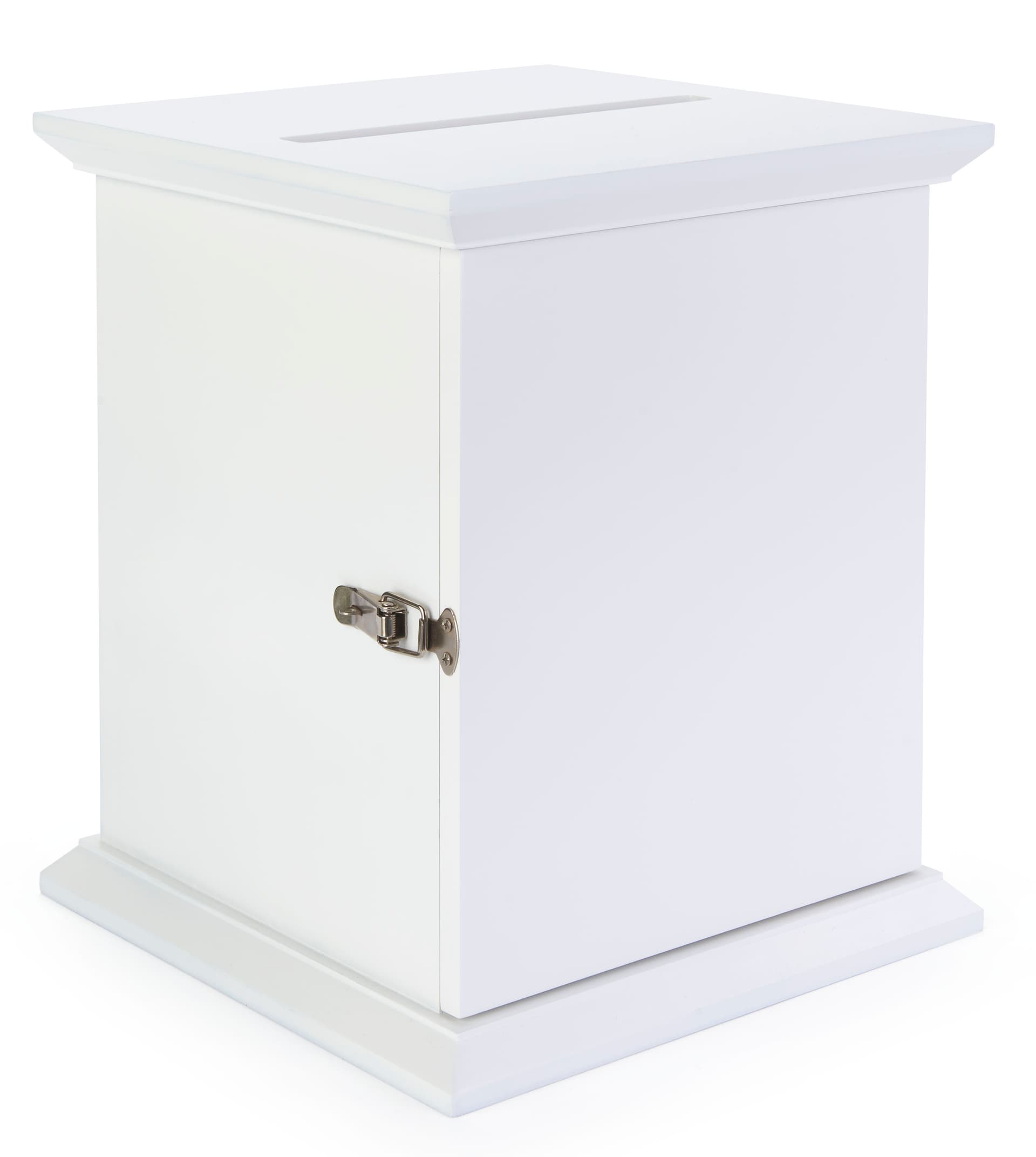 White card box with photo frame and 9" wide door opening 