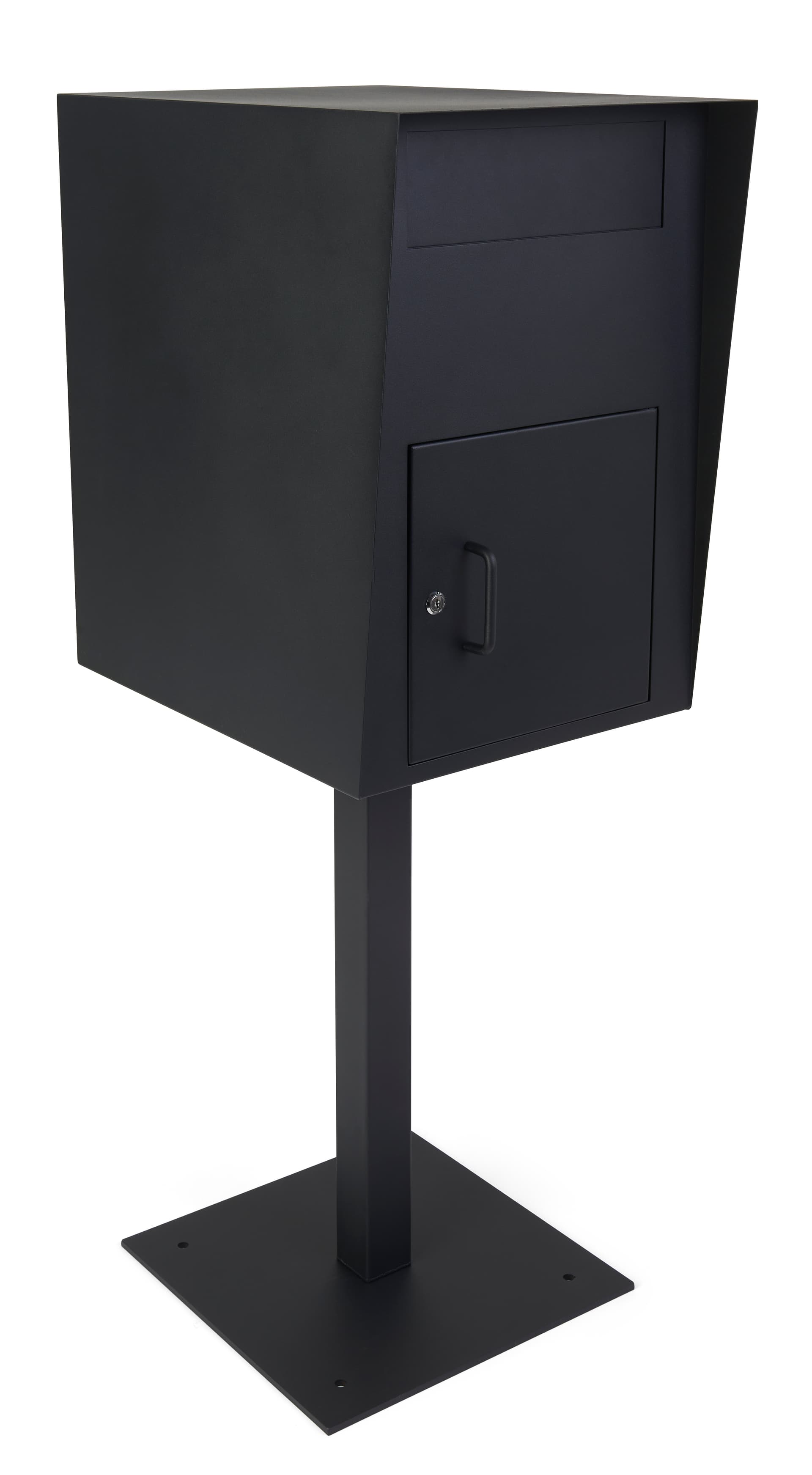 Pedestal drop box with durable steel build