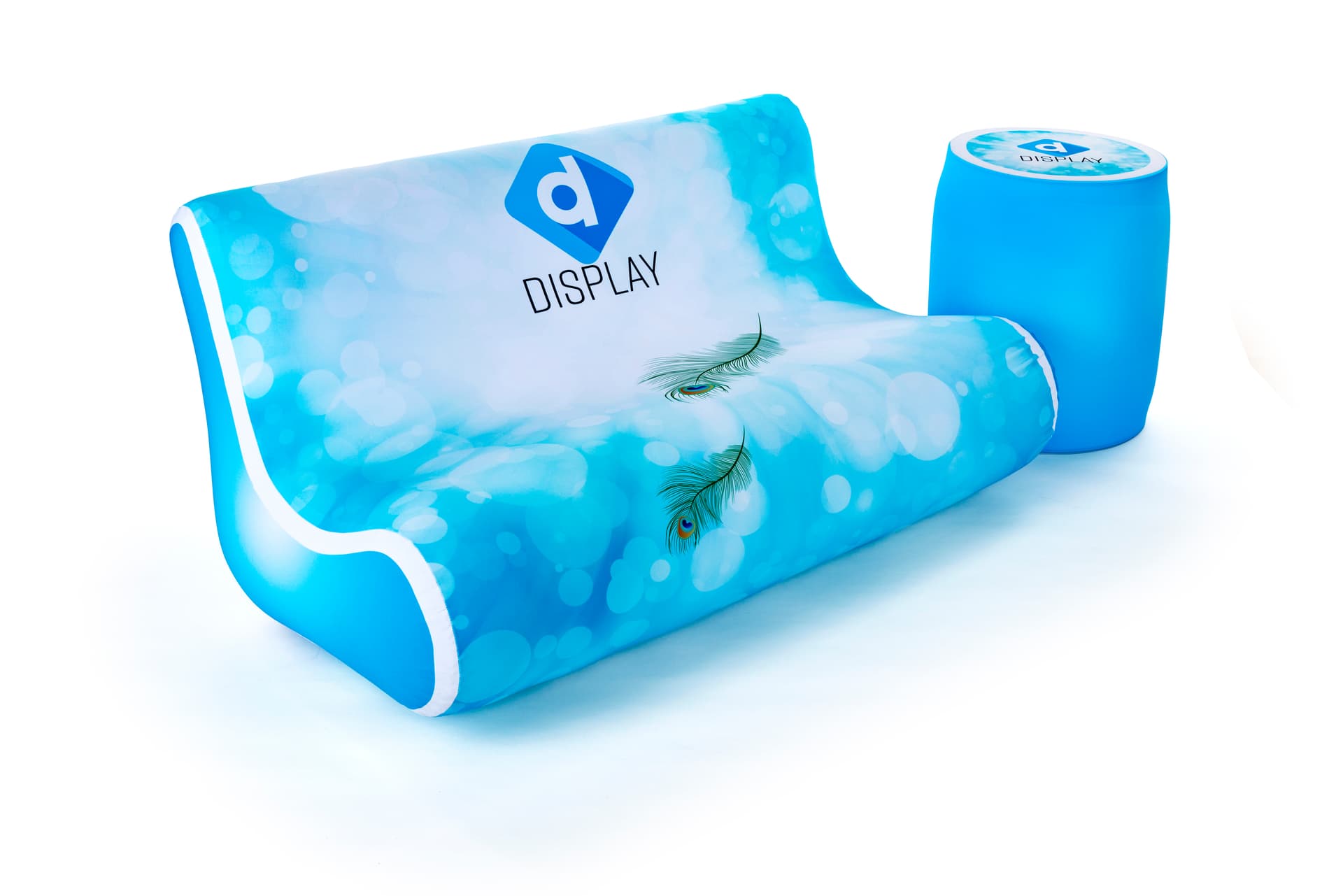 create your own set with custom blow up stool with cover