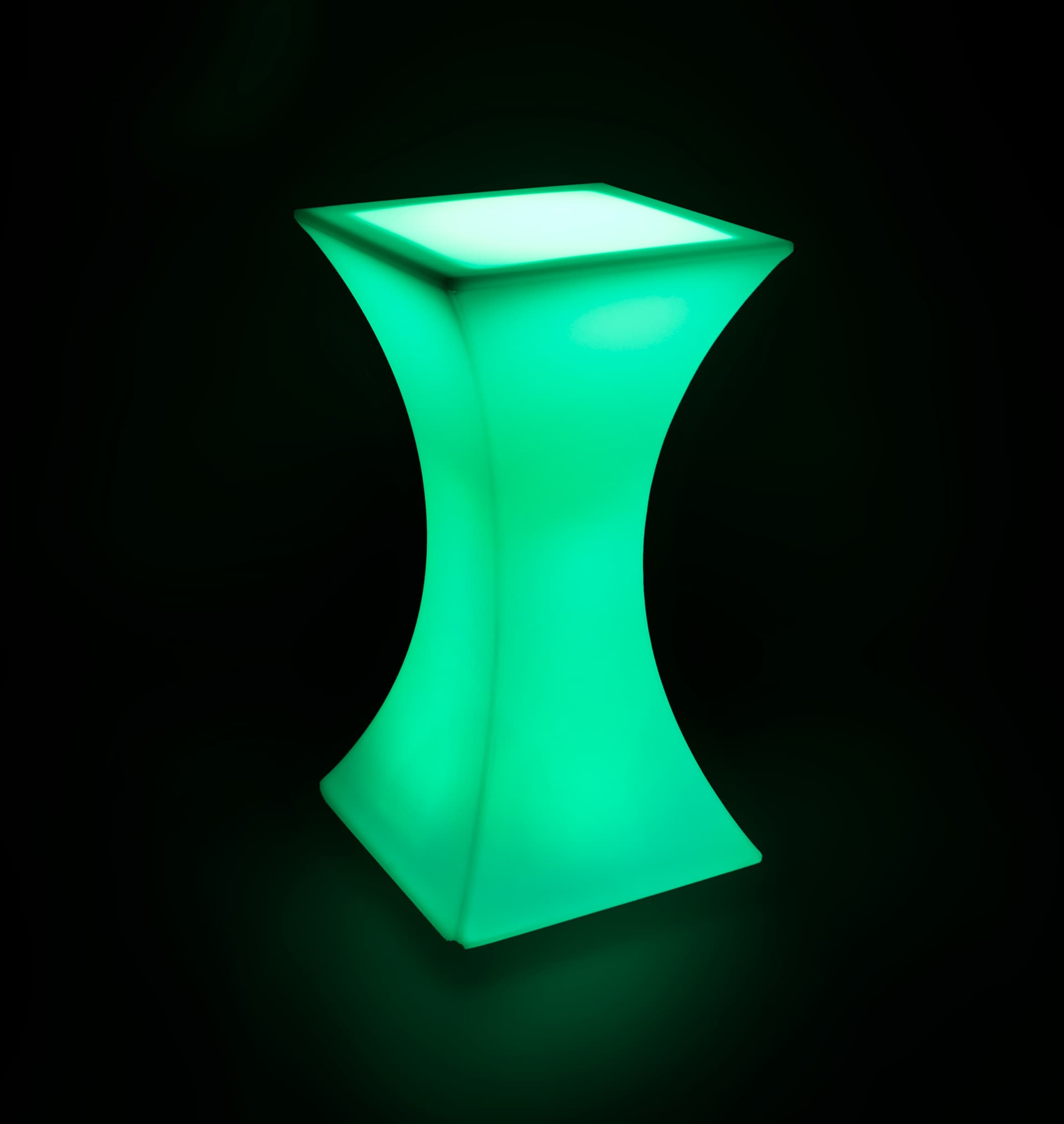 Green LED Hourglass Pub Table