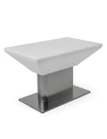 22-inch tall white plastic modern LED glow coffee table