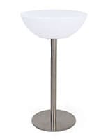 Half-moon LED cocktail table with color changing tabletop
