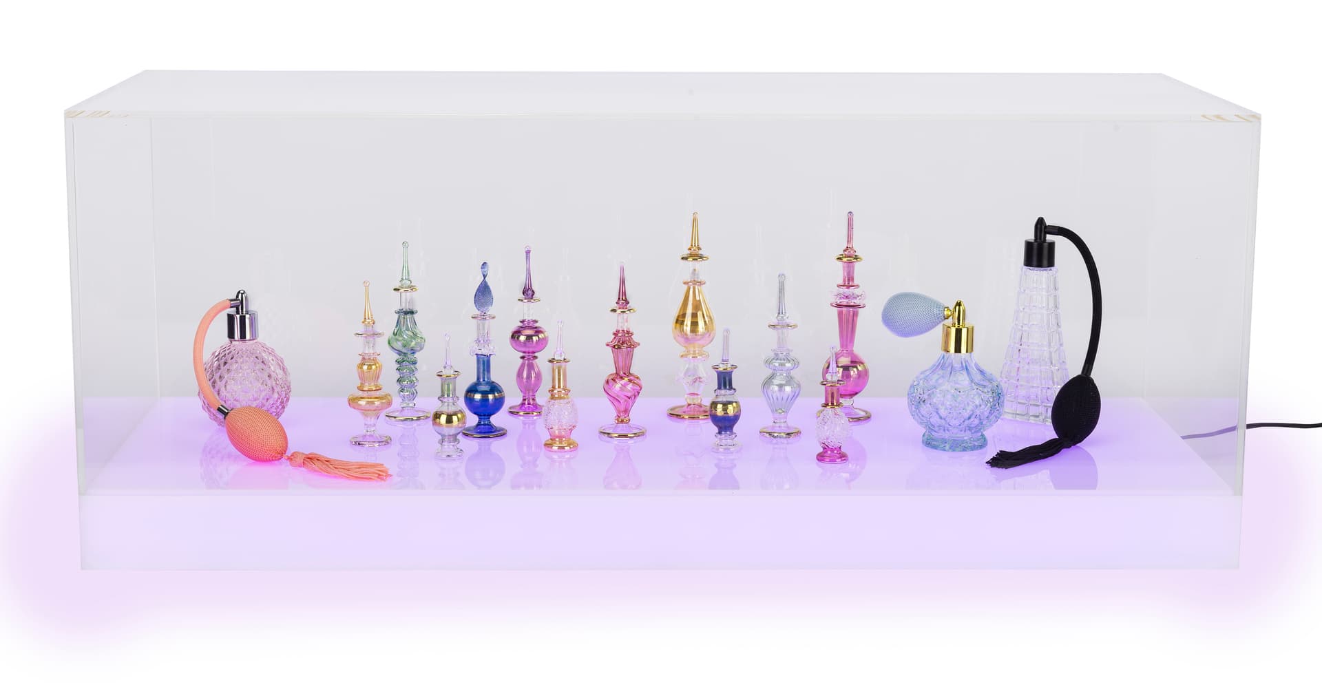 Lighted acrylic display case with 16 LED color changes