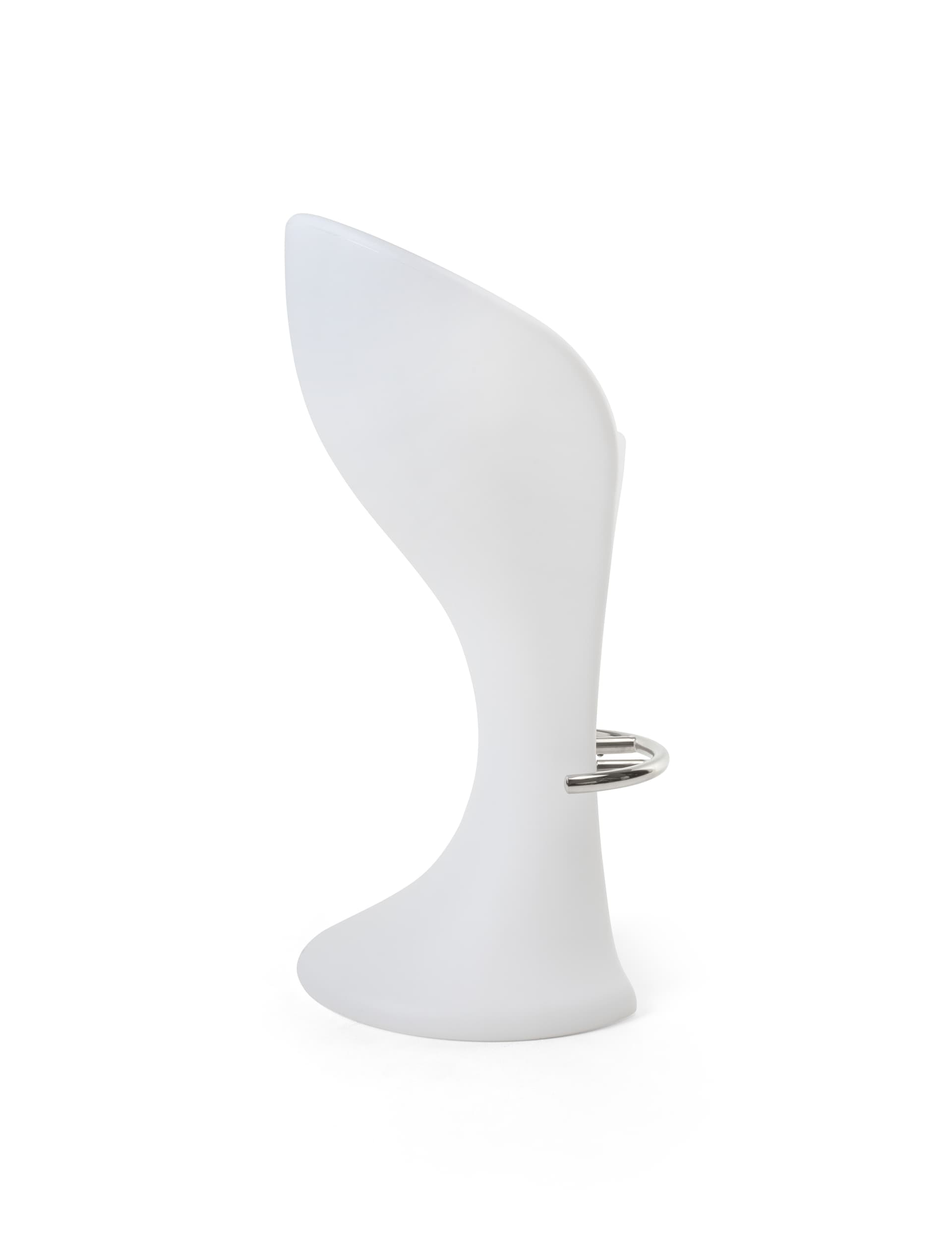 LED bar stool with steel accent