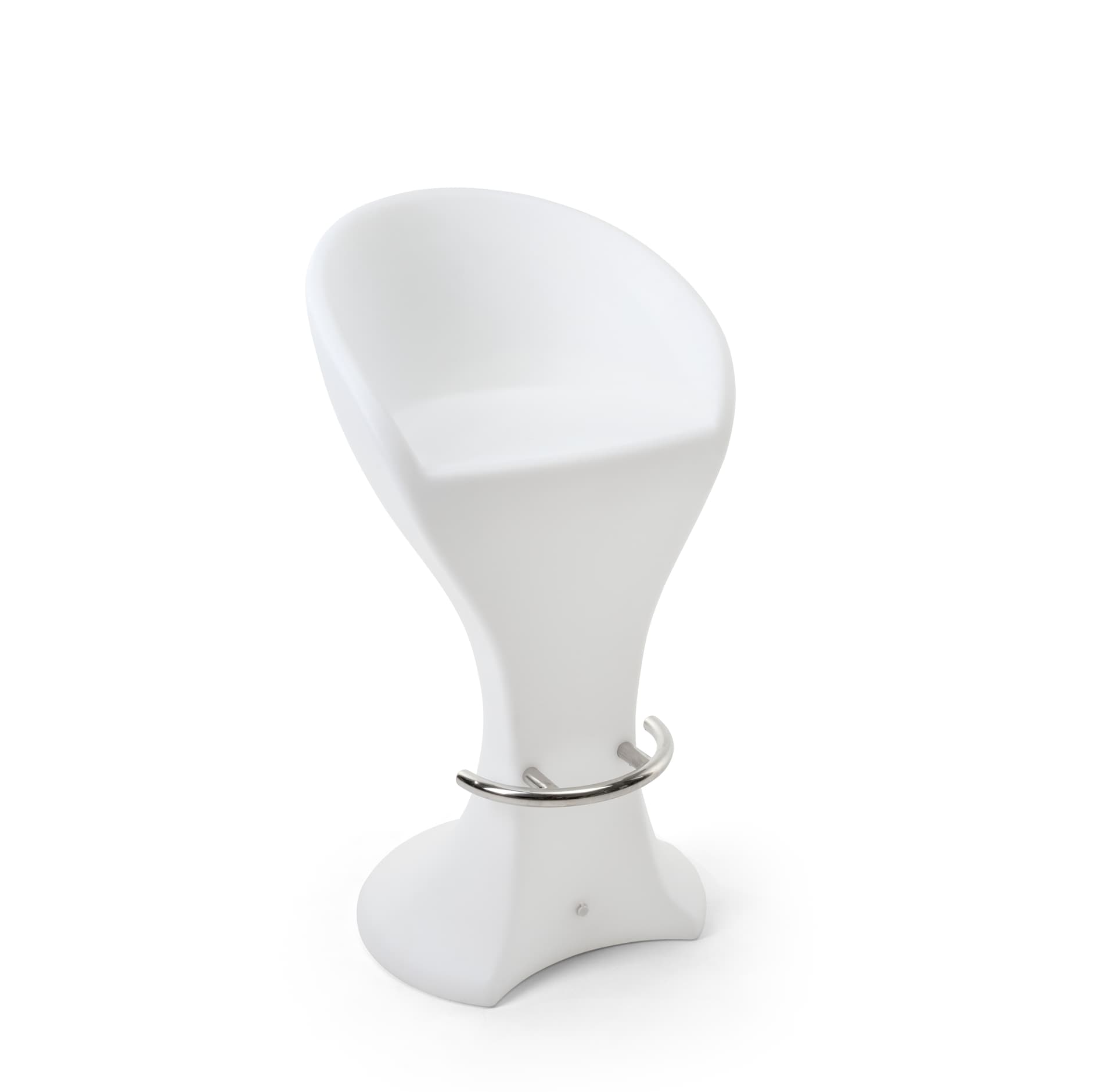 LED bar stool with stainless steel footrest