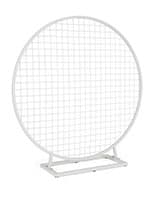 Tabletop wreath hoop with grid and sturdy iron build
