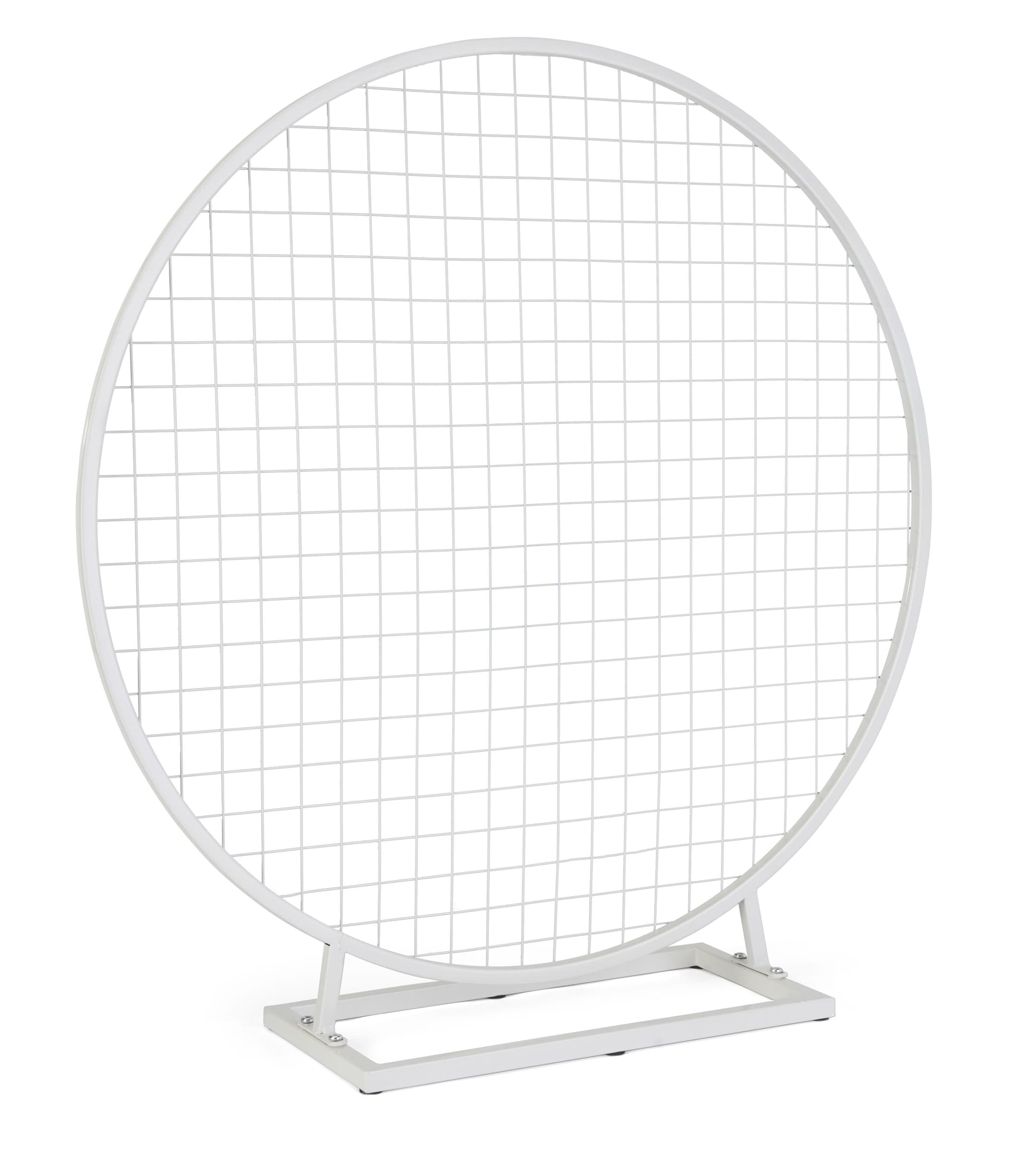 Tabletop wreath hoop with grid and overall width of 37 inches