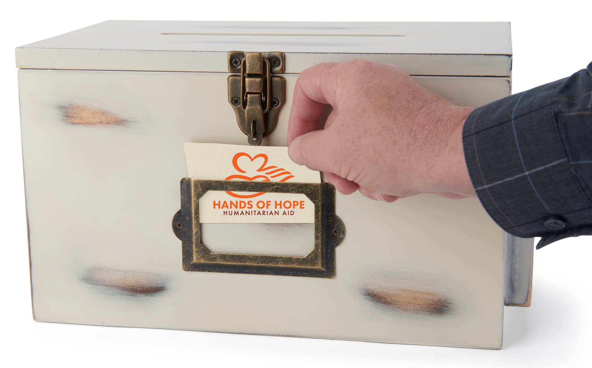 Wooden wedding card box with 3x1 signage frame 