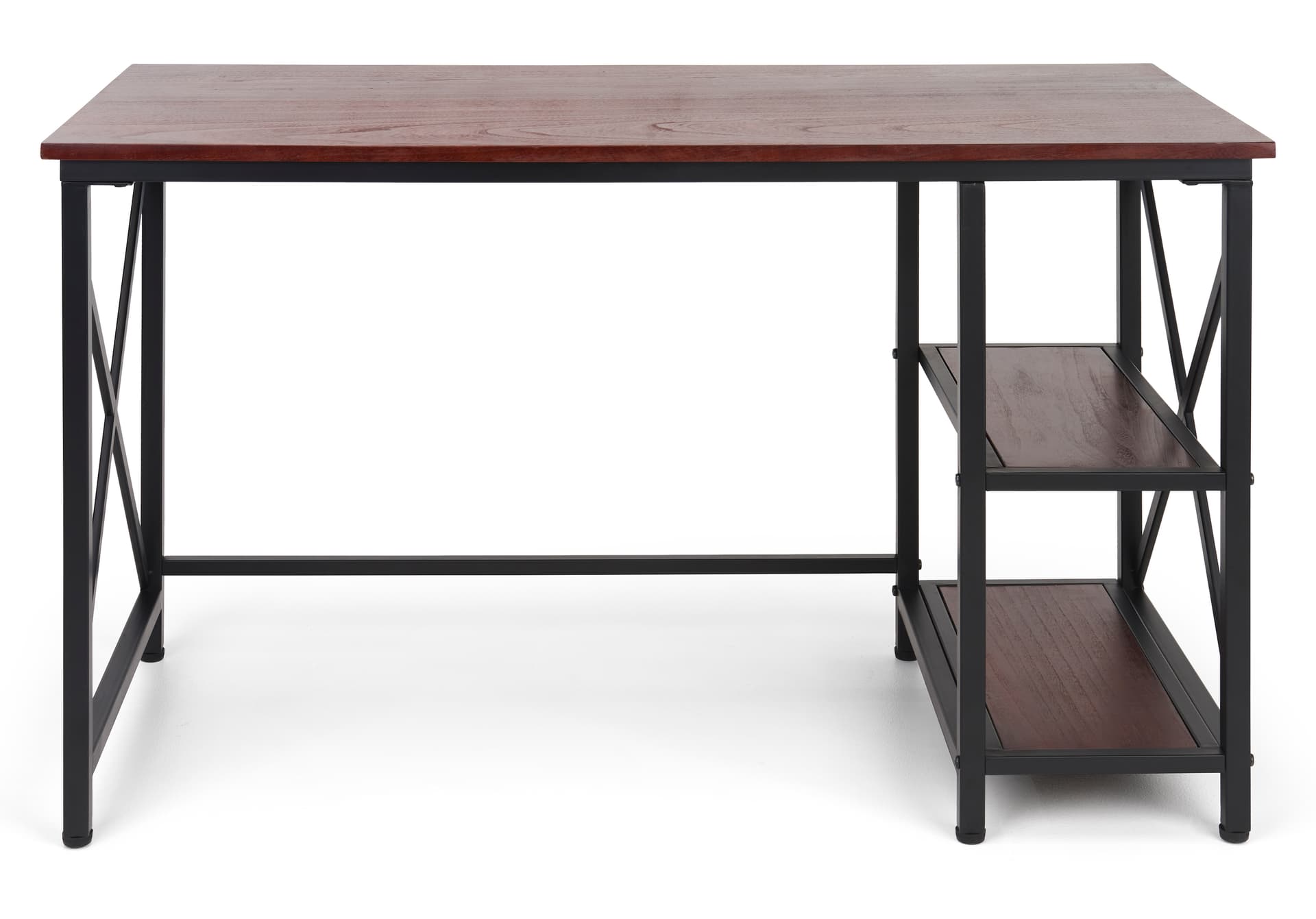 Industrial style computer desk with overall width of 47 inches
