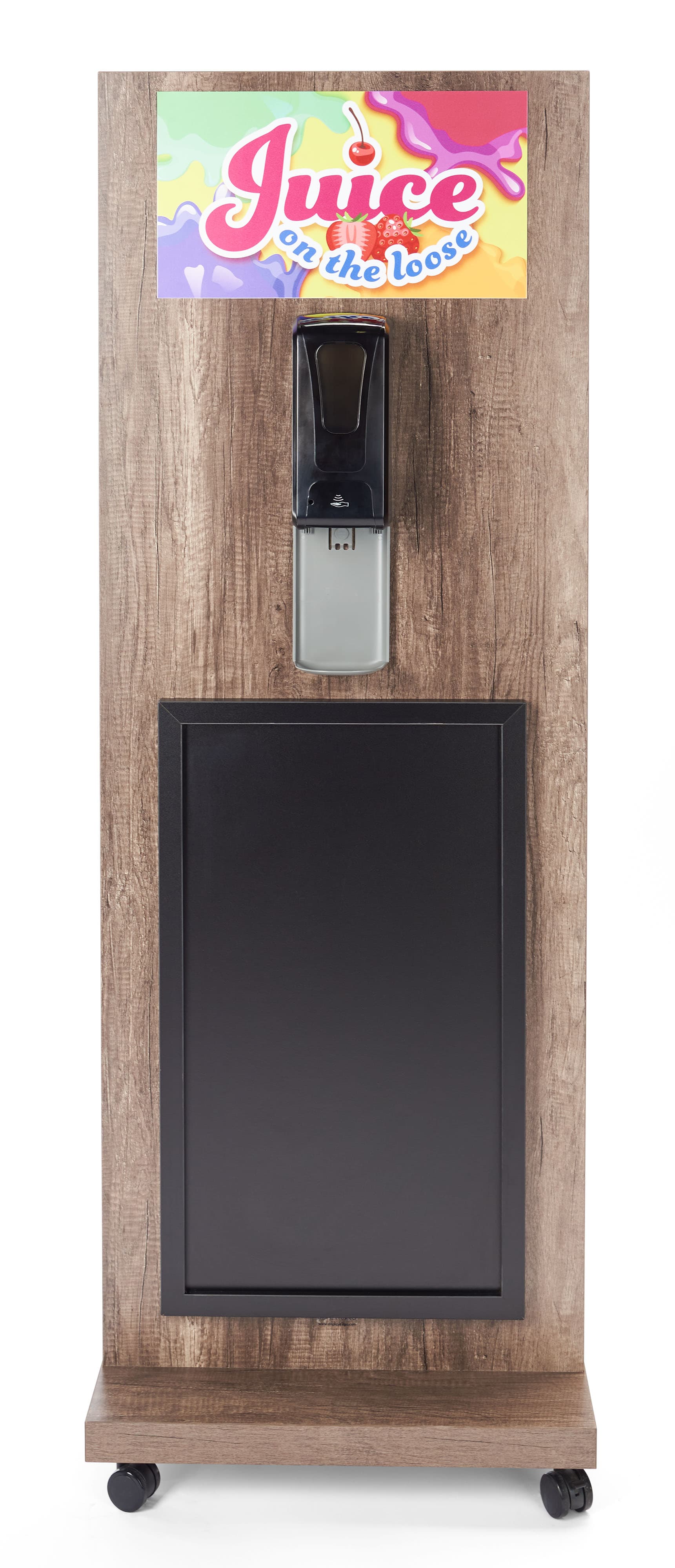 Chalkboard sanitizer station edge to edge custom graphics