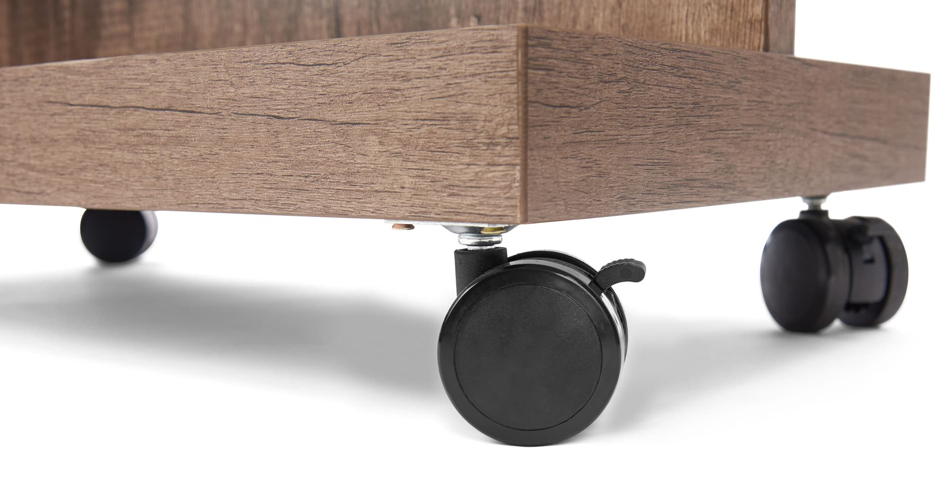 Chalkboard sanitizer station with locking wheels