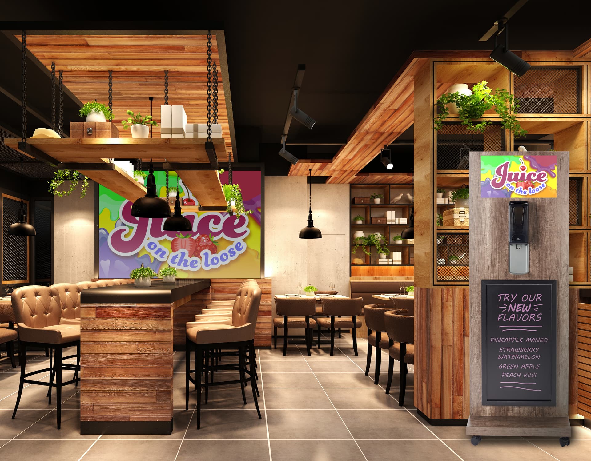 Chalkboard sanitizer station with laminated finish 