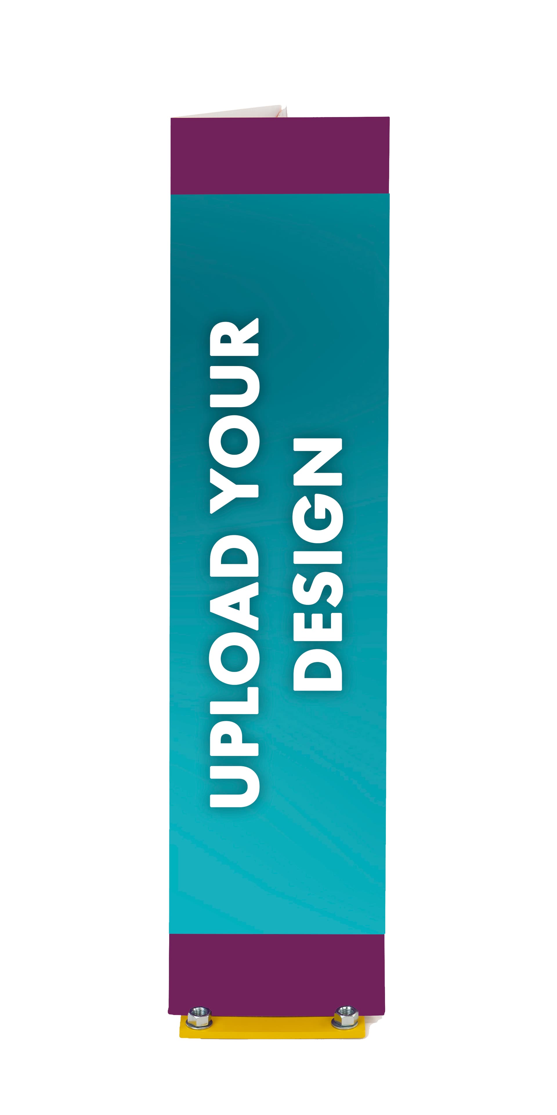Triangle marketing bollard cover has 3 sides for messaging opportunities