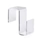3w x 6h Cubicle Coat and Bag Hanger for 1.5 and 2.5 Walls - Clear