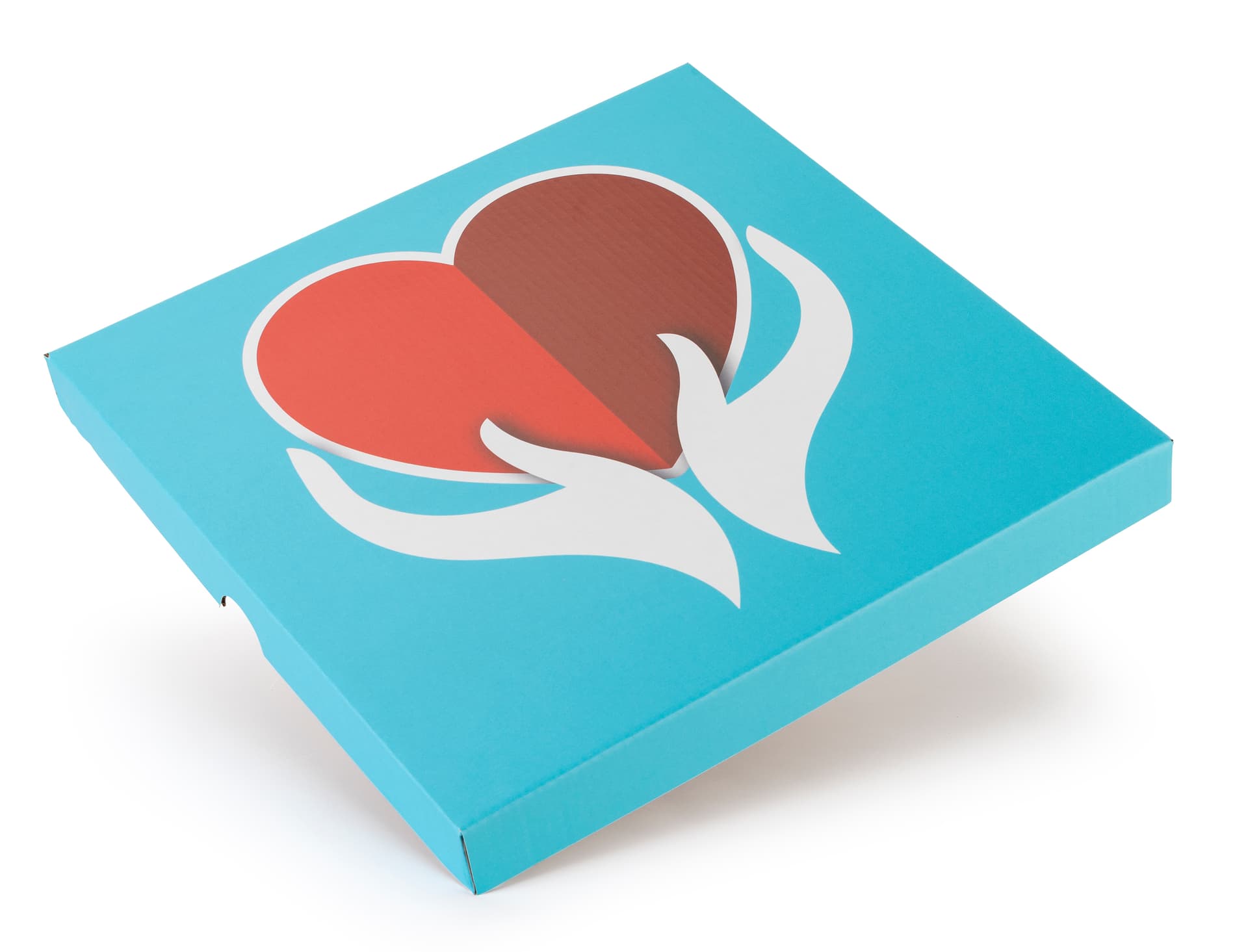 Custom printed cardboard trash box with included top
