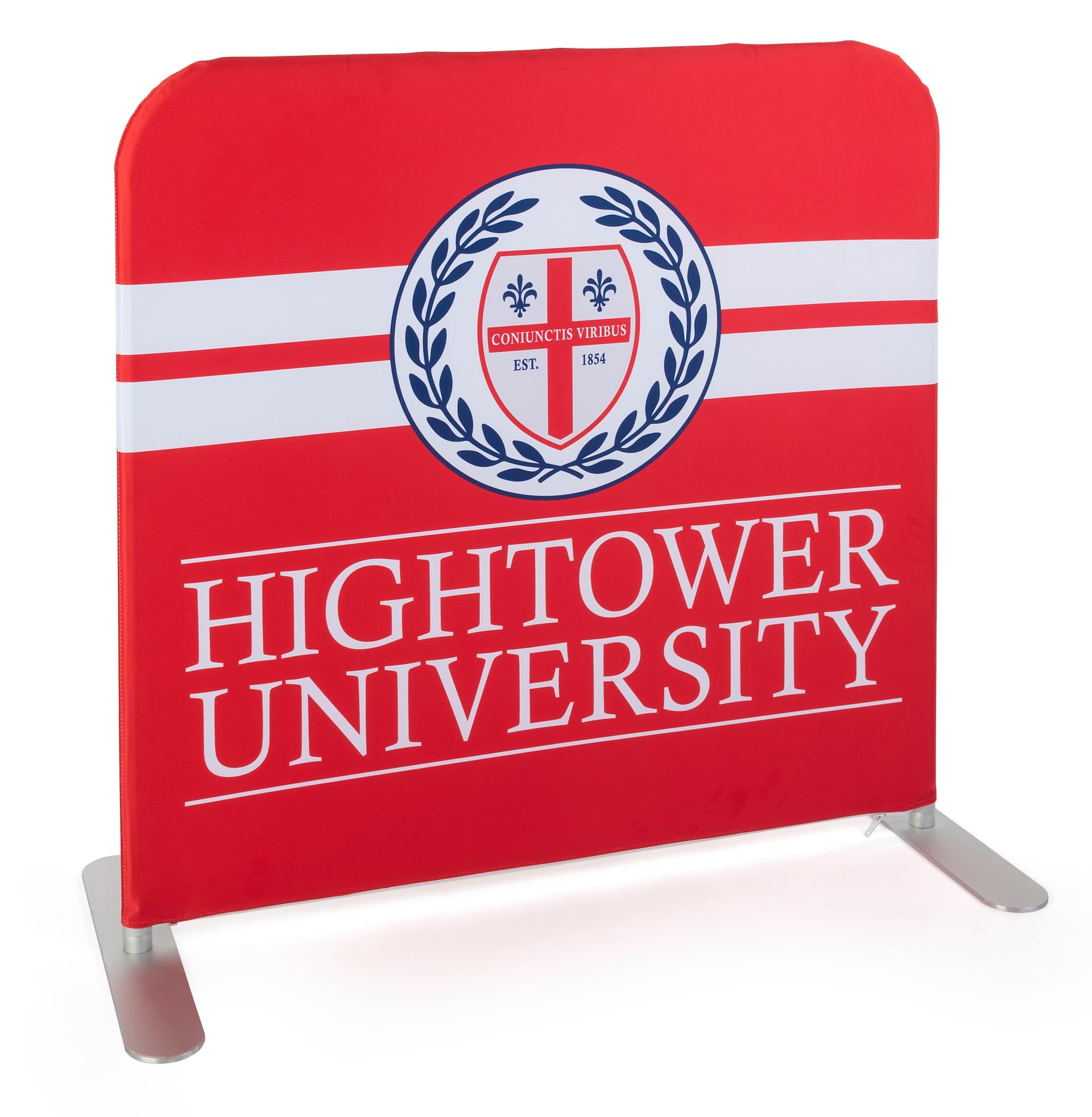 Tension fabric cafe style banner with single sided graphics