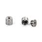 QueuePole Slim Wall Plate for Stanchion Rope, 1" Diameter - Silver