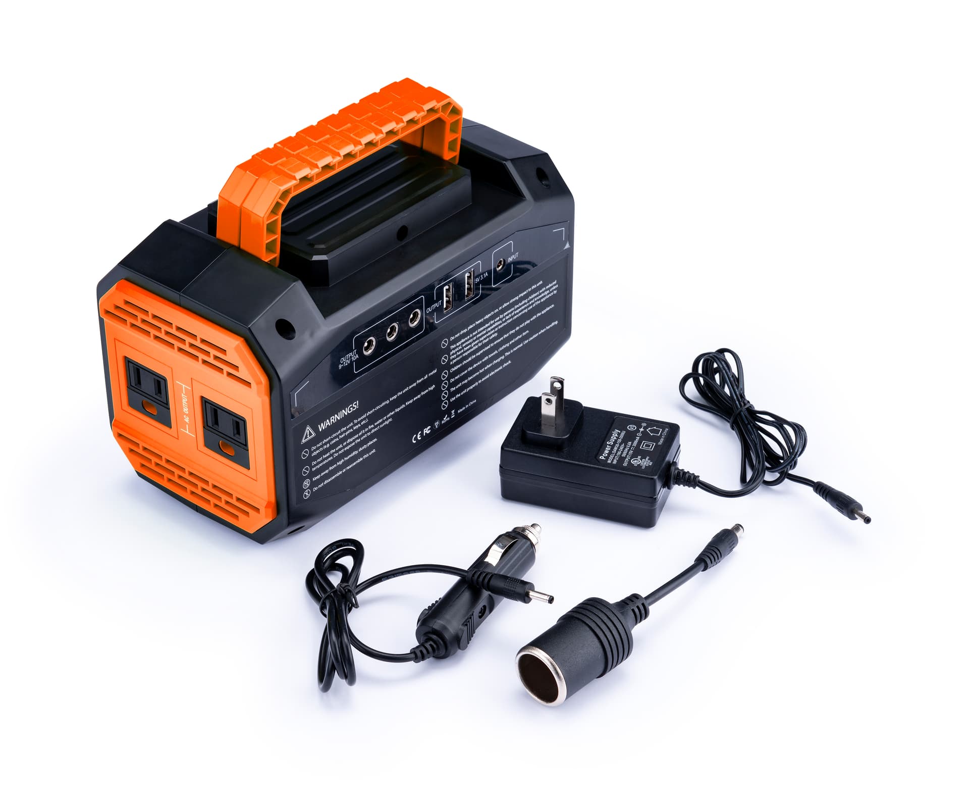 Portable battery power station with multiple charging solutions