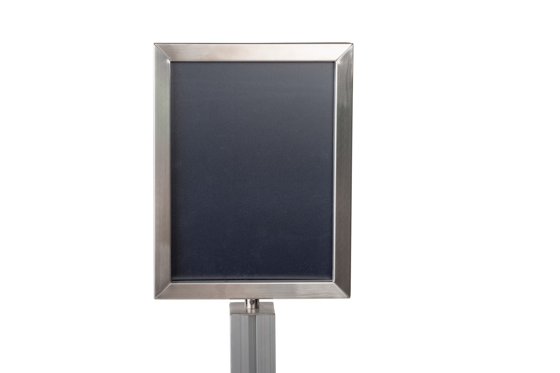 Portrait-oriented crowd control barrier sign 
