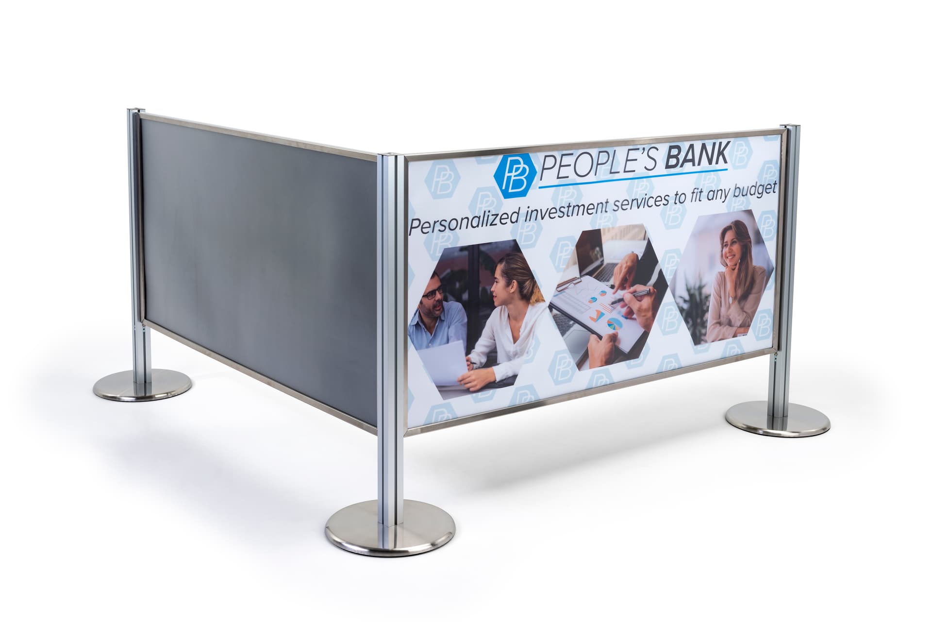 Opaque PETG crowd barrier sign panels