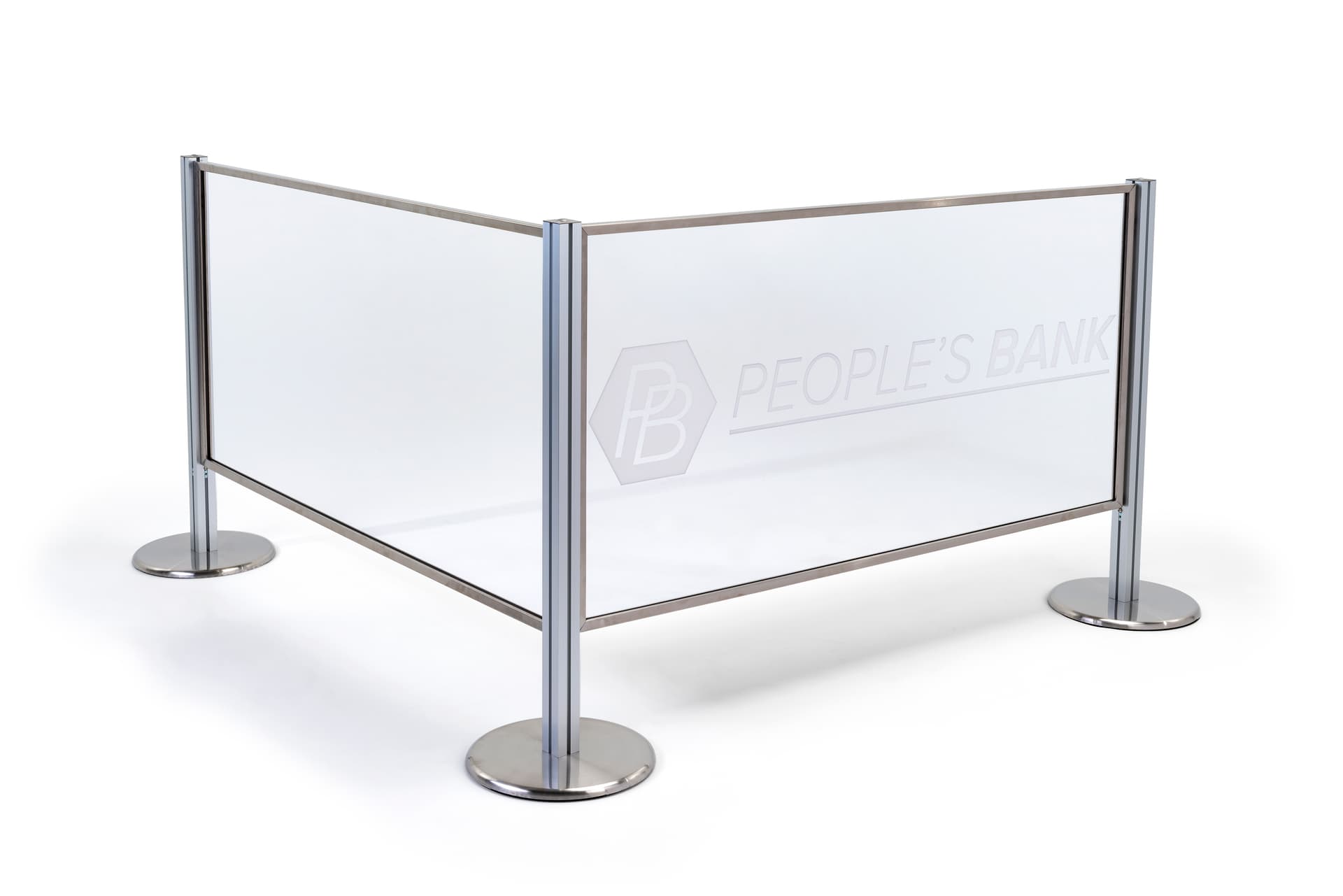 Minimalist acrylic stanchion post panel barriers