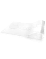 60-inch wide x 30-inch tall clear branded acrylic stanchion panel