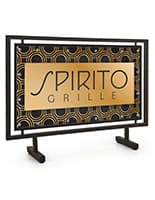 Full color printed vinyl street barrier