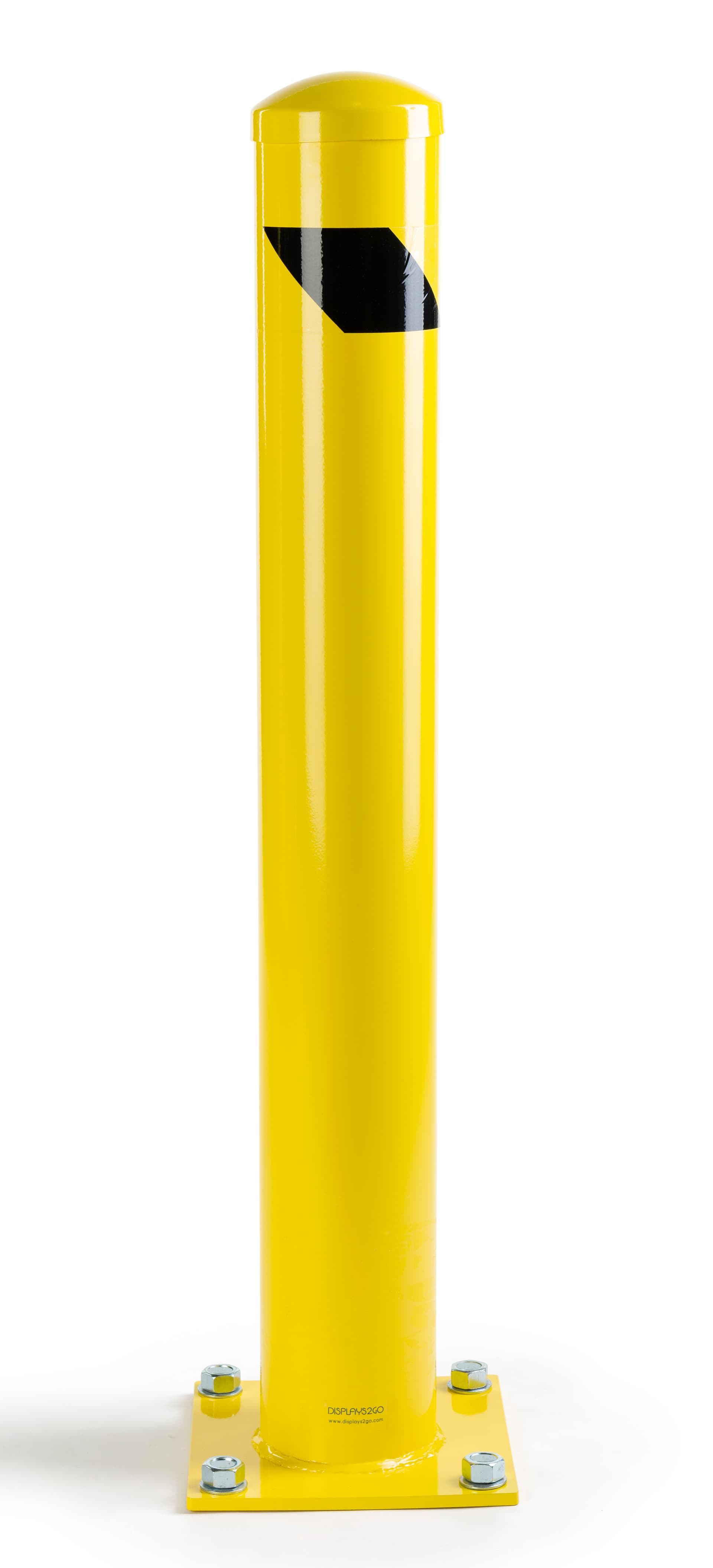 Steel bollard surface mount has 42 inch height