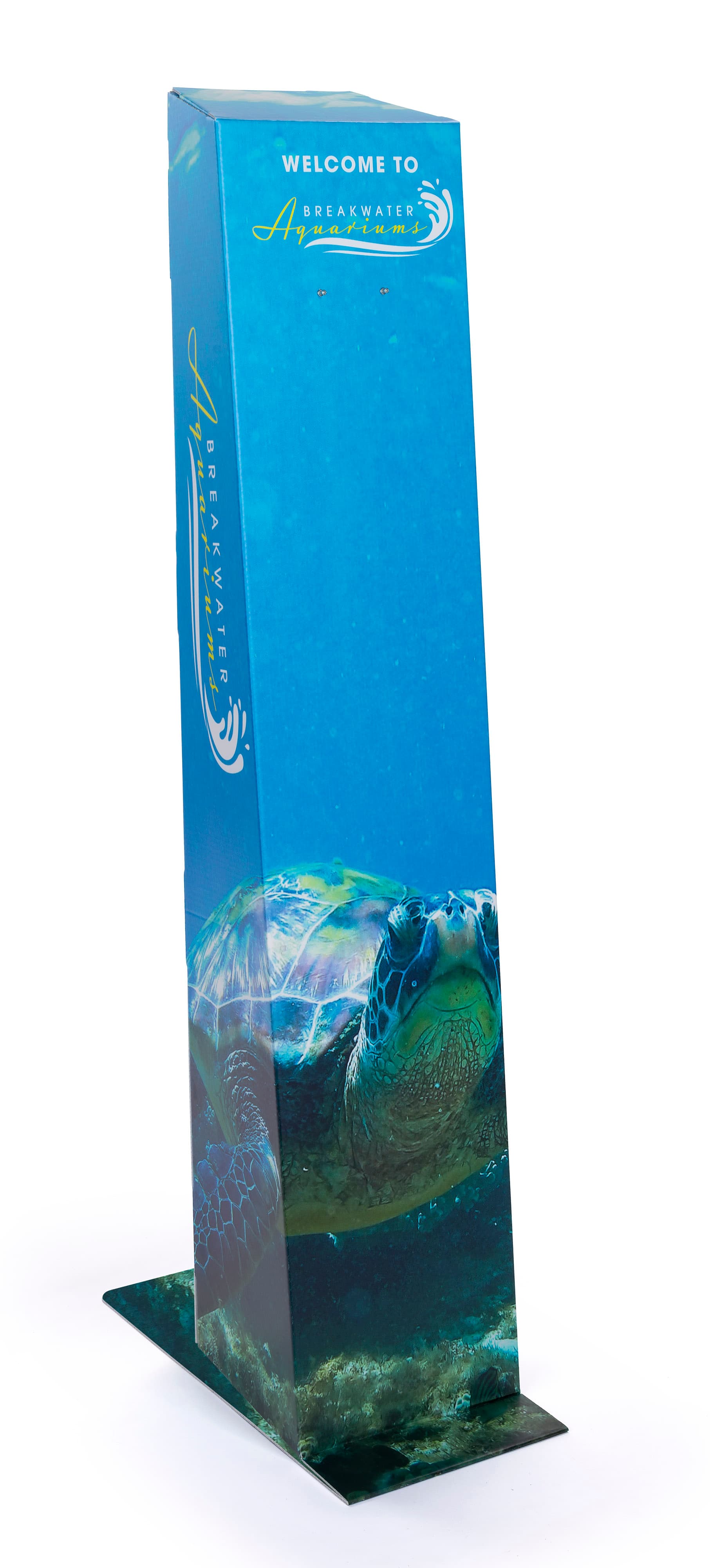 Custom cardboard sanitizer floor dispenser with easy assembly