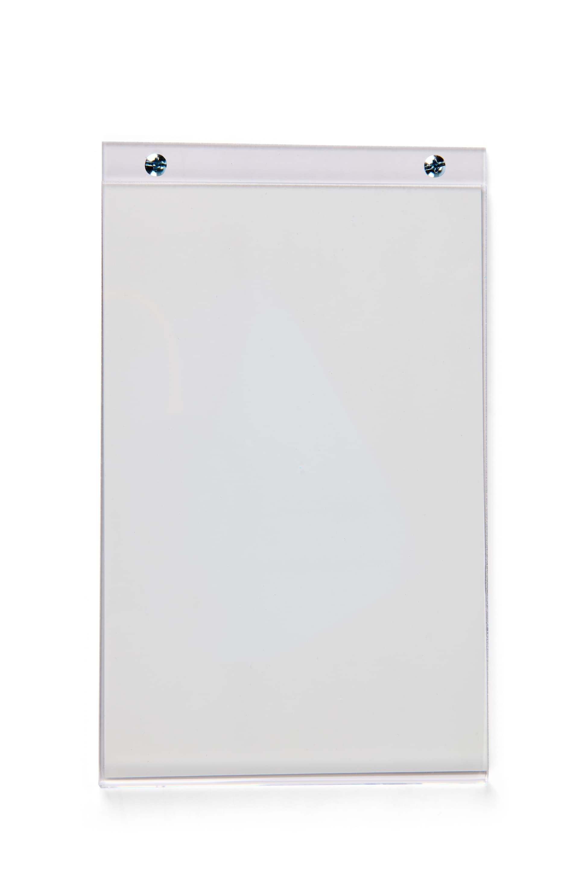 Acrylic sign holder with frameless design