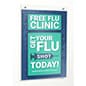 Wall Mounted Sign Holder, Top Insert, Frameless Design - Clear 