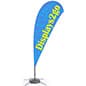 11' Custom Teardrop Flag & Cross Base with Water Bag - 3 Color Printing