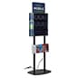 Charging Station for Floor, Side Panel Graphics, 8 Cables, 17 x 11 Sign - Black