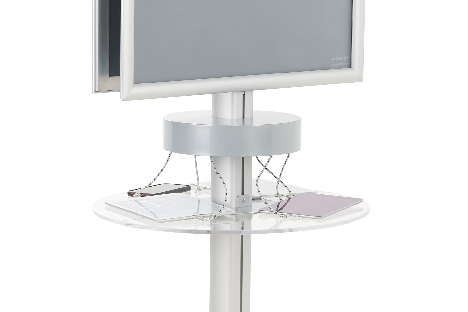 Phone Charger Kiosk with Acrylic Shelf