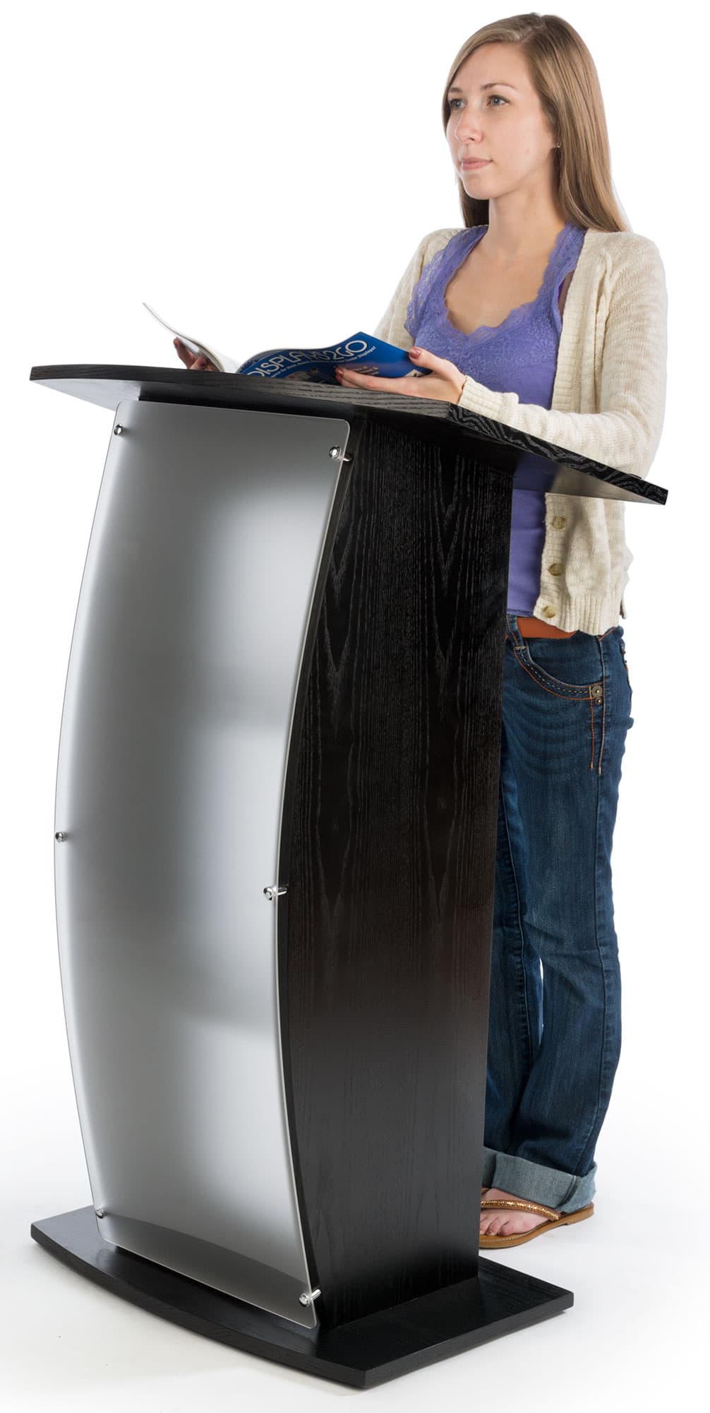 Black Lectern Stand Scale Shot