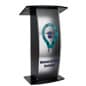 43.5" Podium for Floor, Custom Printed Opaque Acrylic Panel - Black
