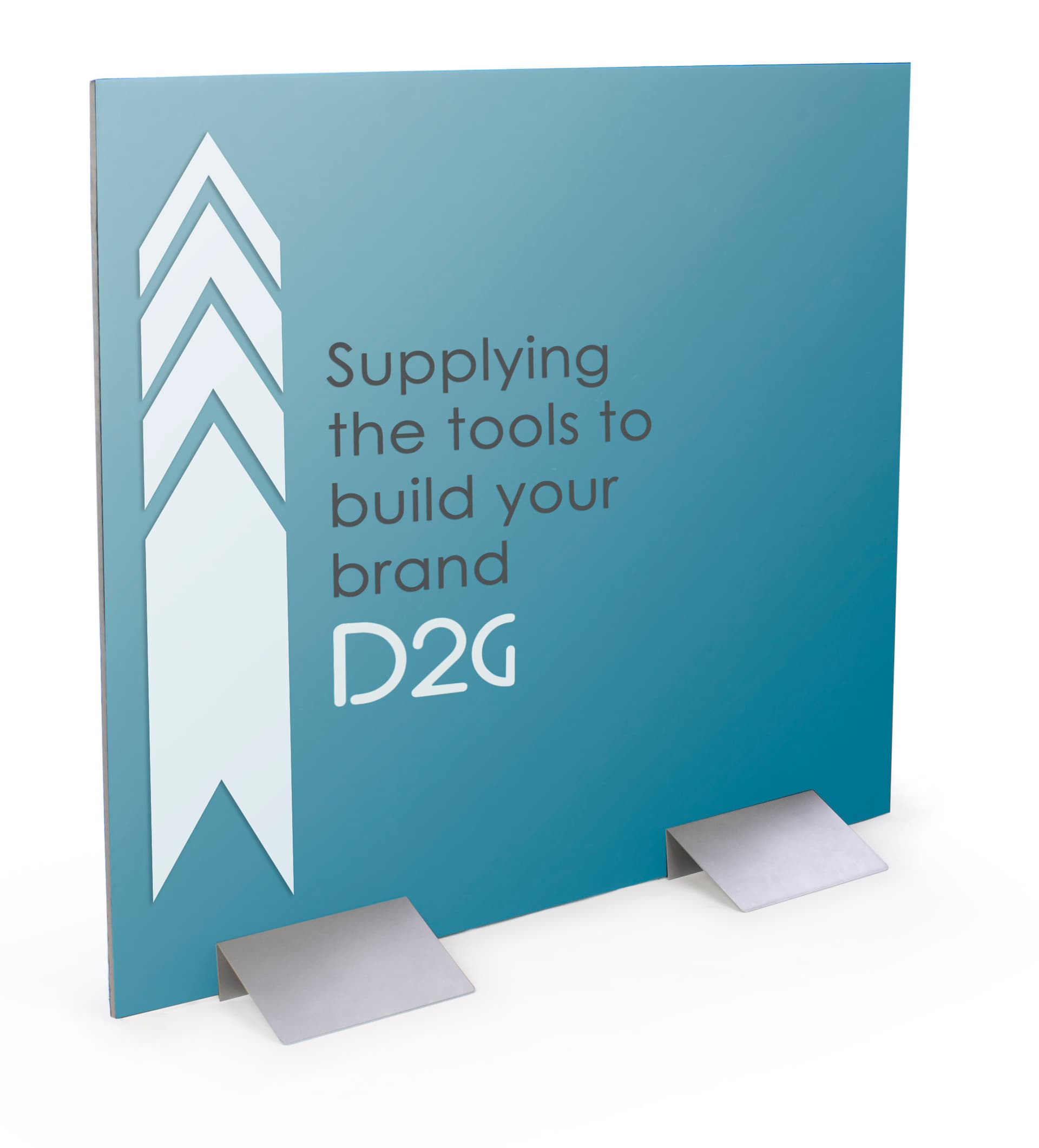 Silver Double Sided Sign Holder for Posters Up to 72" Tall