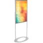 24" x 36" Floor Standing Poster Holder, Top Insert, Double-Sided - Silver